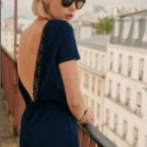 Sezane Deep Blue Maxi Dress